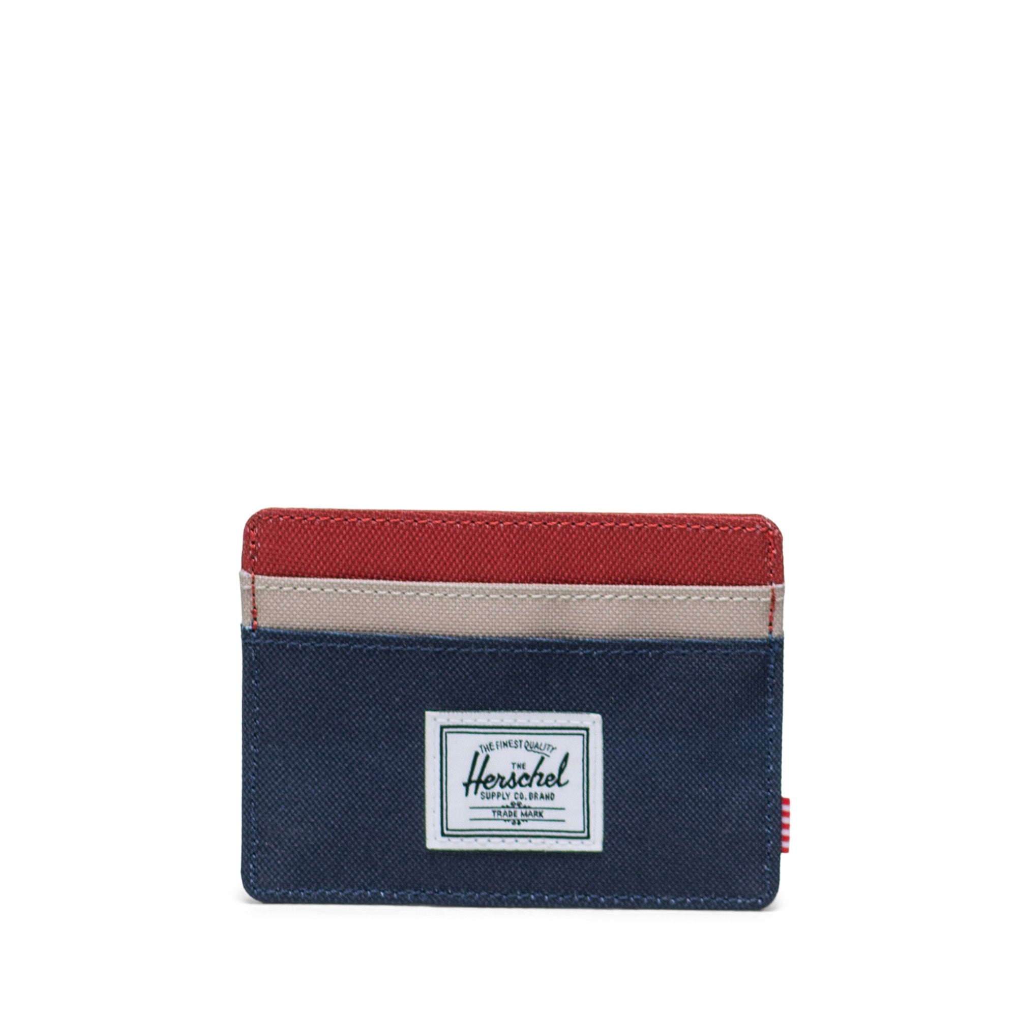 Lacivert - Kızıl Kahve Herschel Charlie RFID Korumalı Kartlık